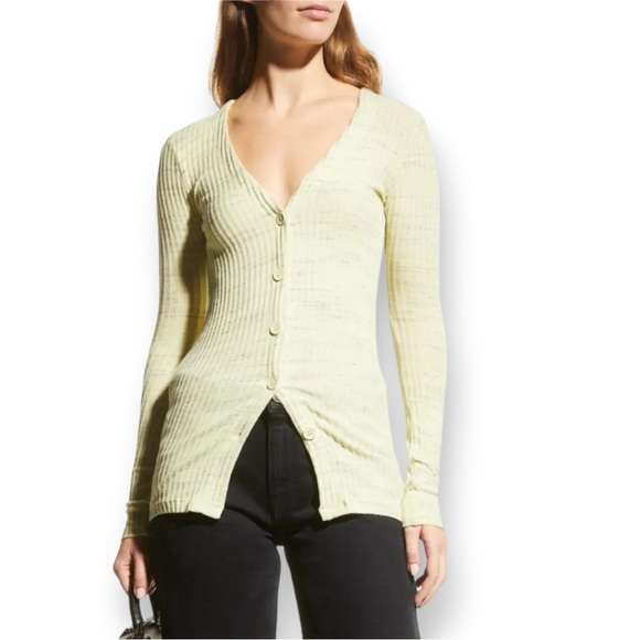 Monrow Cosmo Ribbed Button Down Cardigan - Picture 2 of 10